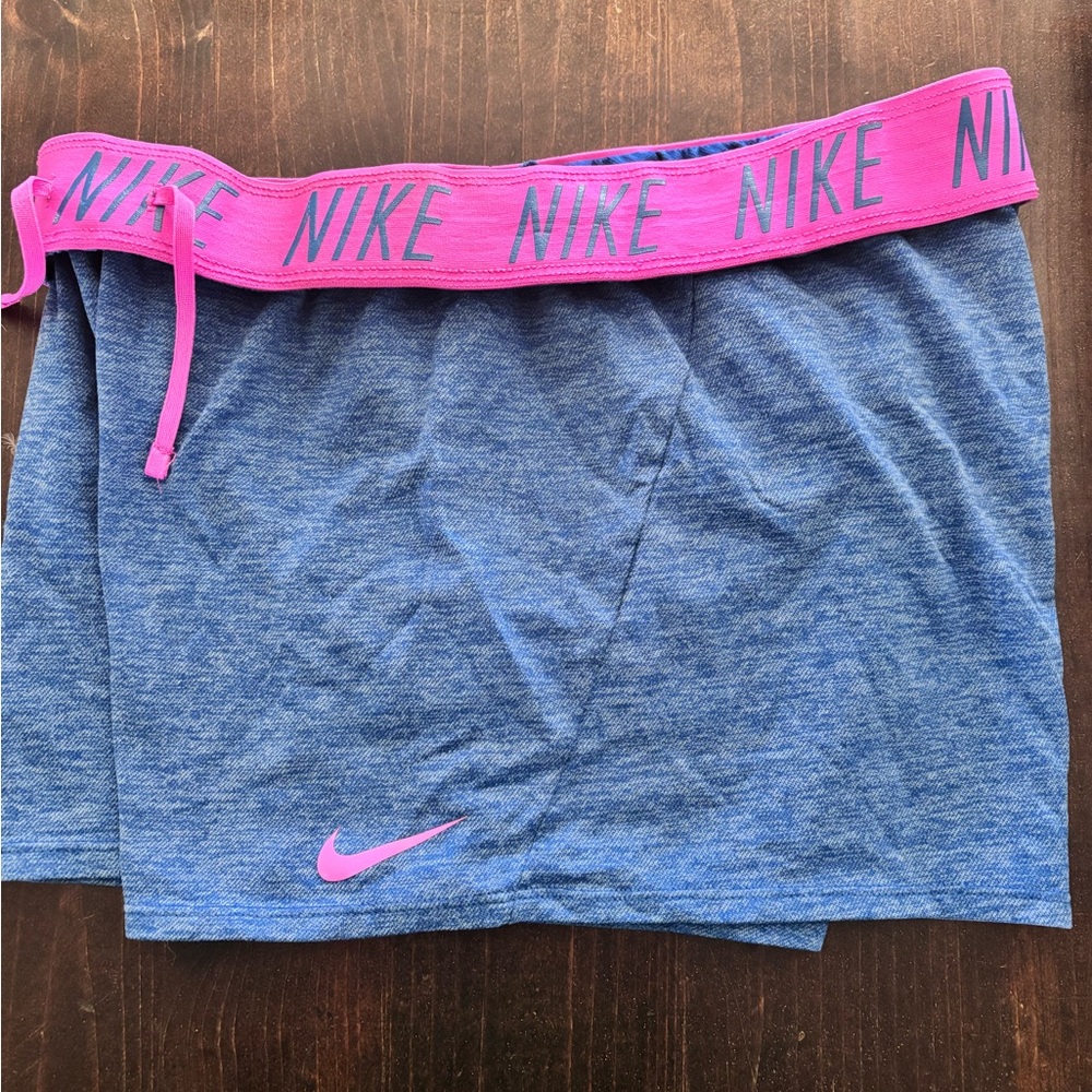 Nike Shorts in Blue with Pink Waistband